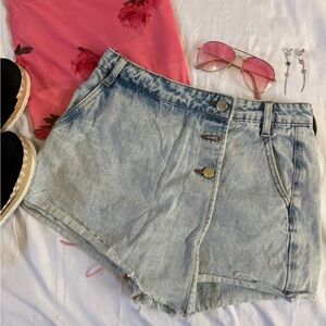 Studio Light Blue Denim Skort